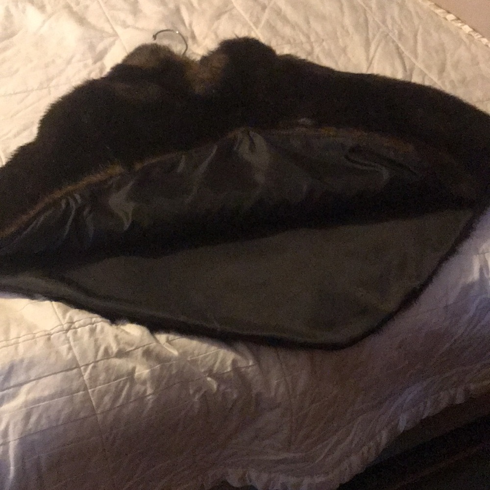 Faux Fur Lined Pullover Cape - image 2